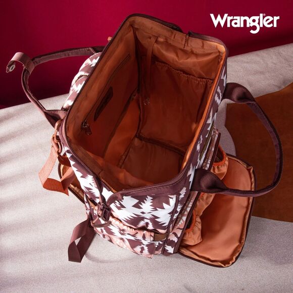 WG2204-9110 Wrangler Aztec Printed Callie Backpack - Brown main image 11